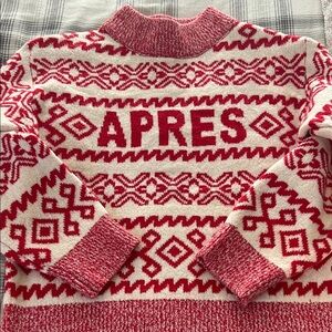 A New Day Red and White Knit Sweater.